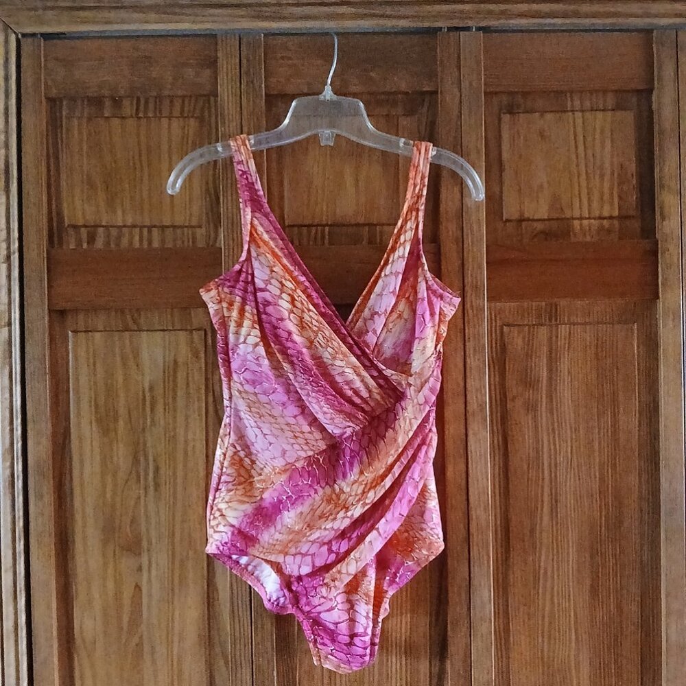 Miraclesuit Multi Color Print One Piece Swimsuit … - image 1